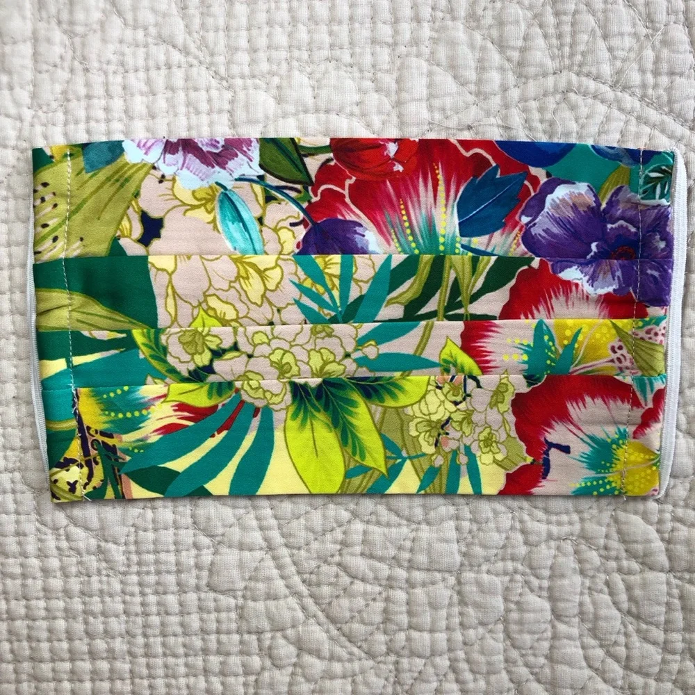 JOHNNY WAS NEW Floral Cotton Face Mask